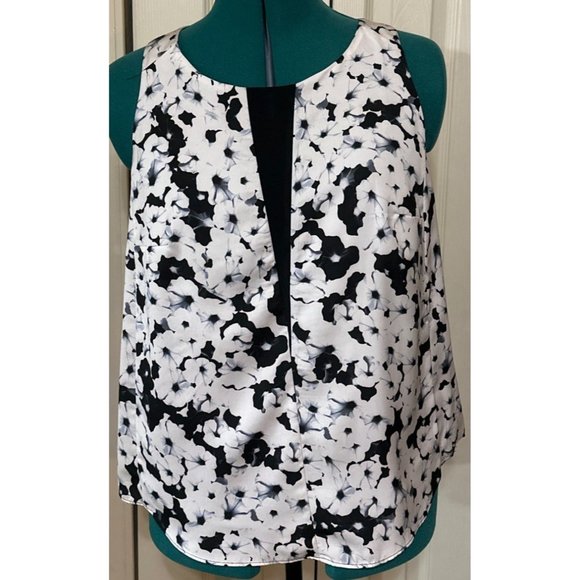 APT. 9 Sleeveless Floral Blouse w/Lining 100% Polyester Women's Size PM (READ) - Picture 3 of 16